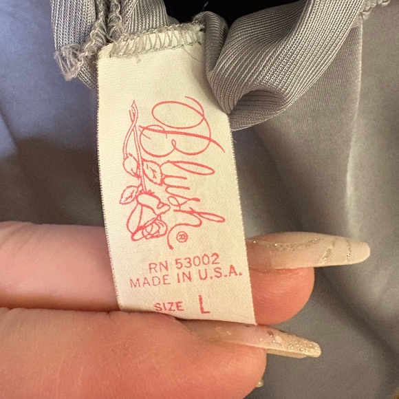 Vintage Blush Silver Gray Lace Chemise - Picture 11 of 12